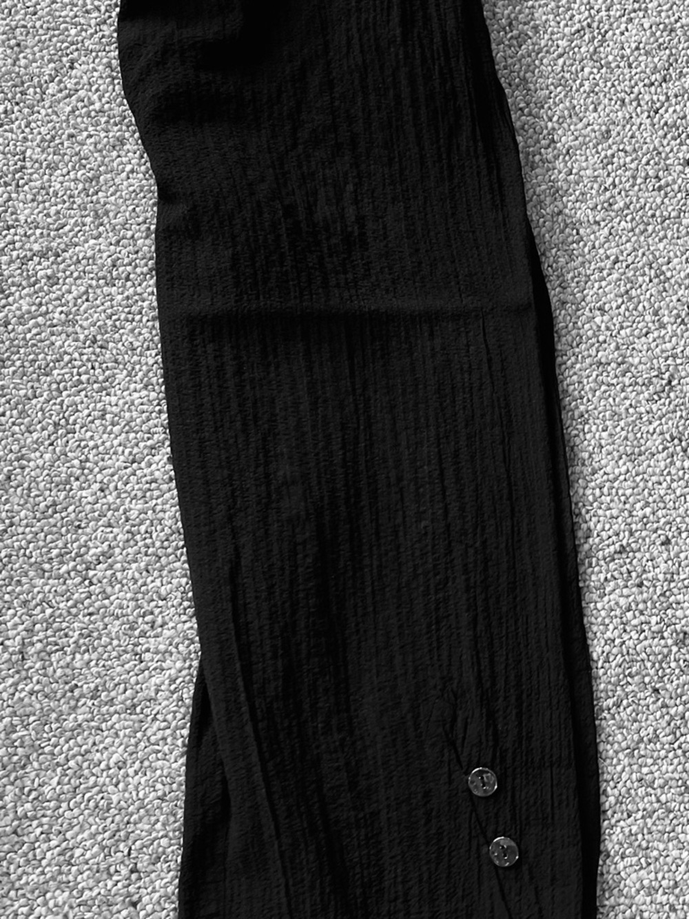 JM Collection Black Textured Wide-Leg Pants